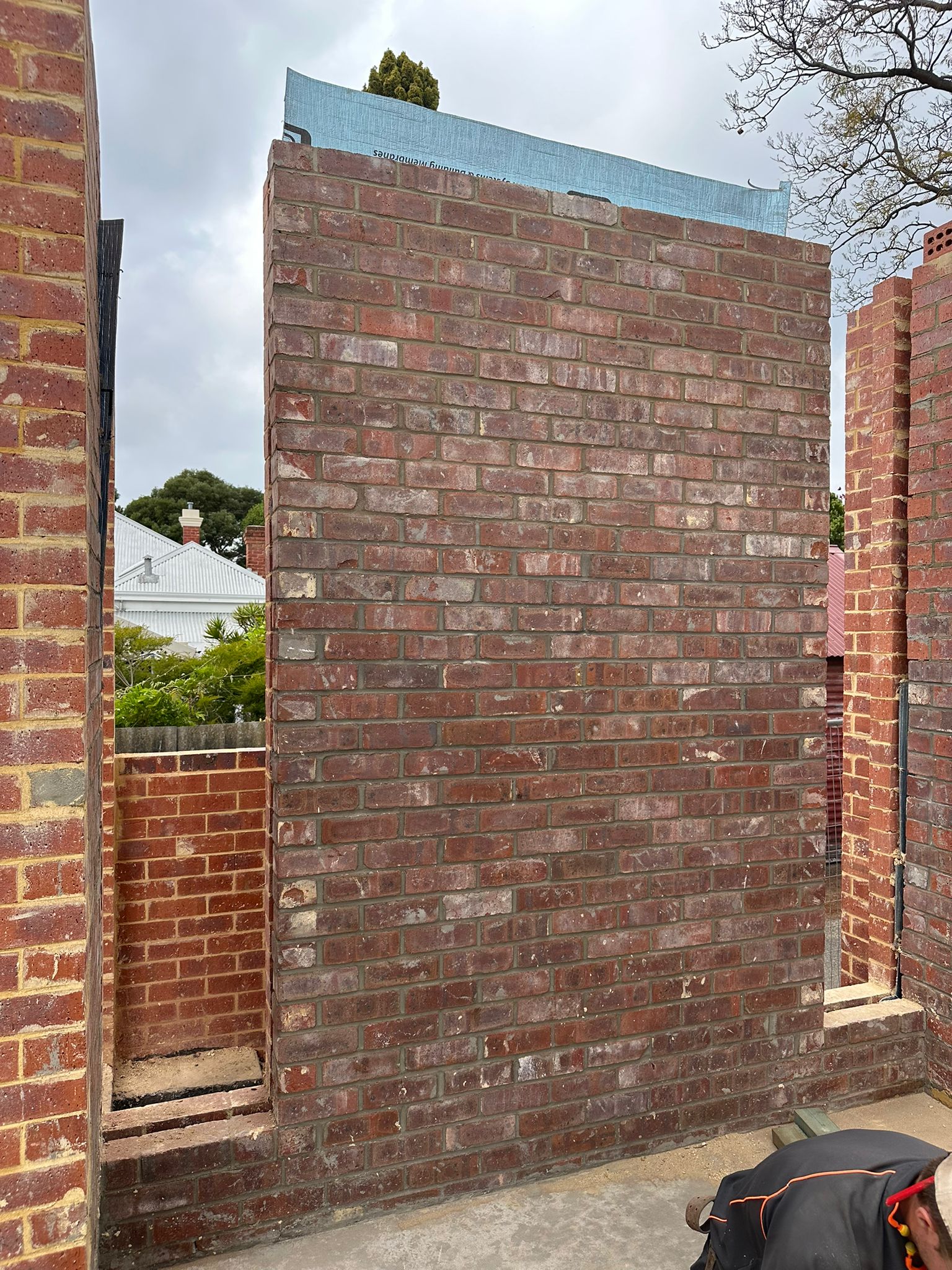 Kershaw St Subiaco in-and-out bond boundary wall photo 4